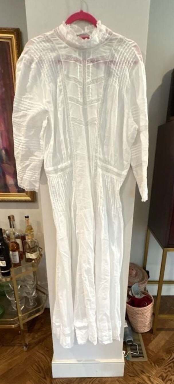 Ralph Lauren White Prairie Maxi Edwardian Dress Size 12 new no tags some marks